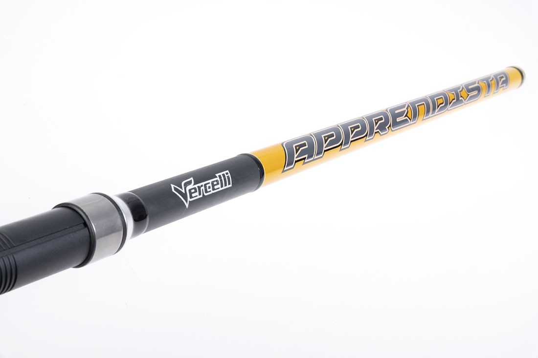 Caña Vercelli Oxygen Apprendista - Detalle grip y logo