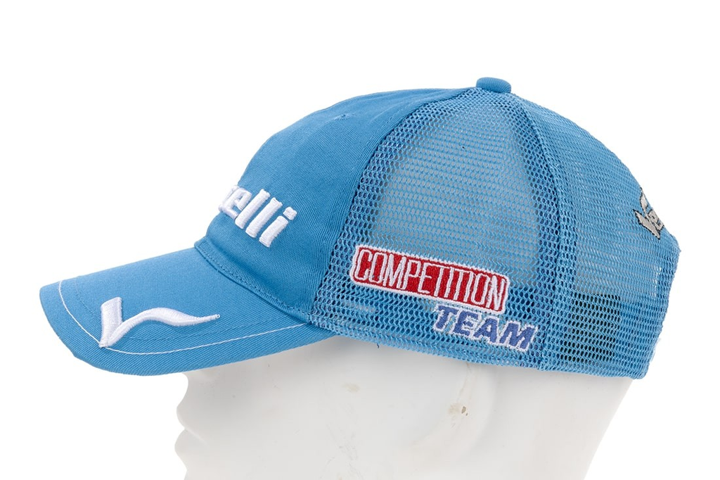 Gorra VERCELLI V-MESH azul - vista lateral izquierda