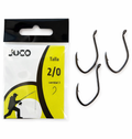 Anzuelos Curvos JUCO Talla 2/0 Pack 3 unidades pesca al vivo black níquel