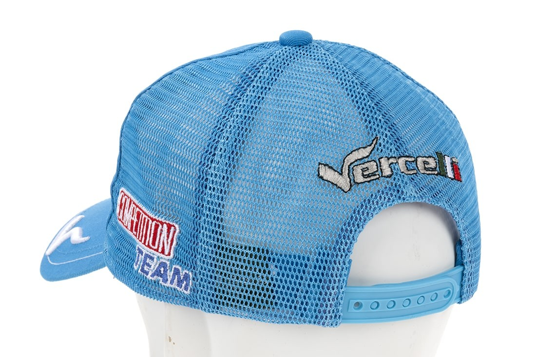 Gorra VERCELLI V-MESH azul - vista trasera