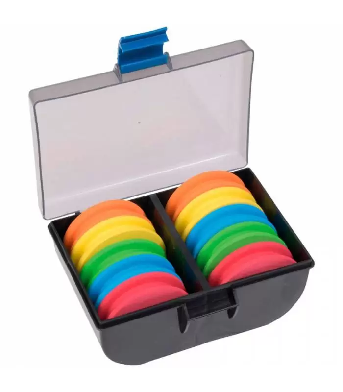 Caja portaplegadoras VERCELLI 10pcs con plegadoras de colores
