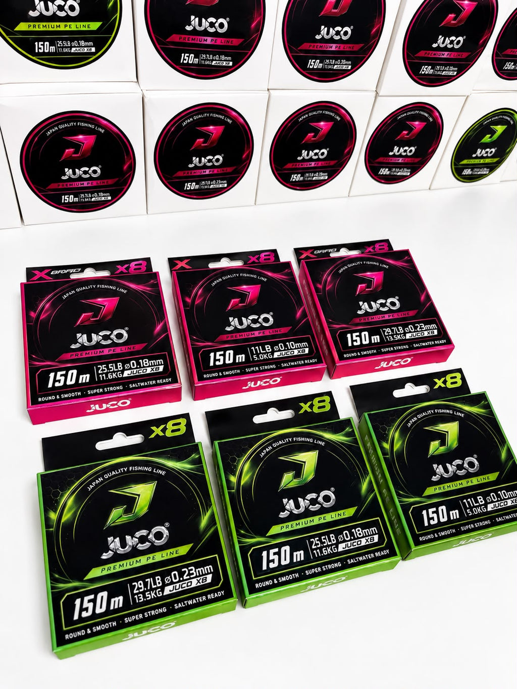 JUCO X8 Premium PE Line 0.10mm Verde