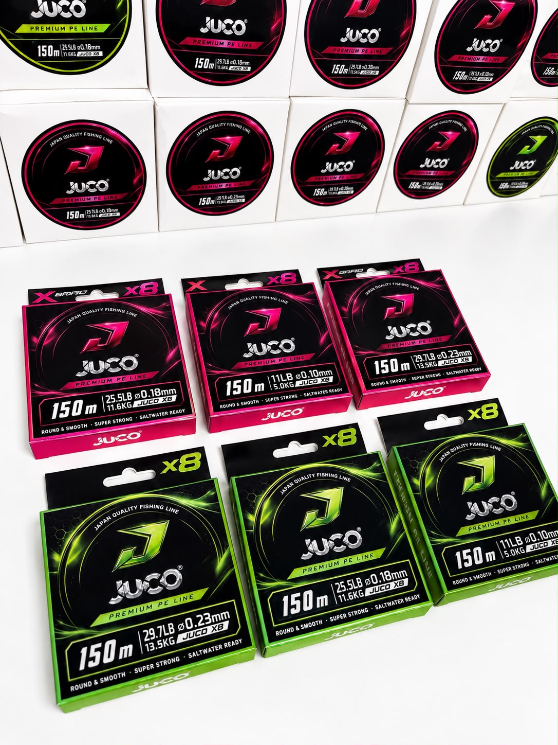 Linea Trenzado JUCO Verde X8 0,23mm – 150m